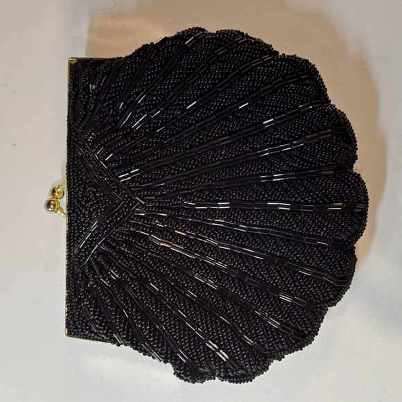 Beaded Black Clutch - Picture 3 of 6